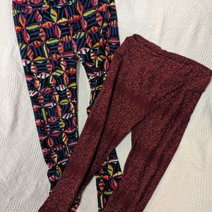 Two pair LuLaRoe leggings, One Size